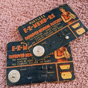 Two Vintage Rustless E-Z-Mend-RS Patches